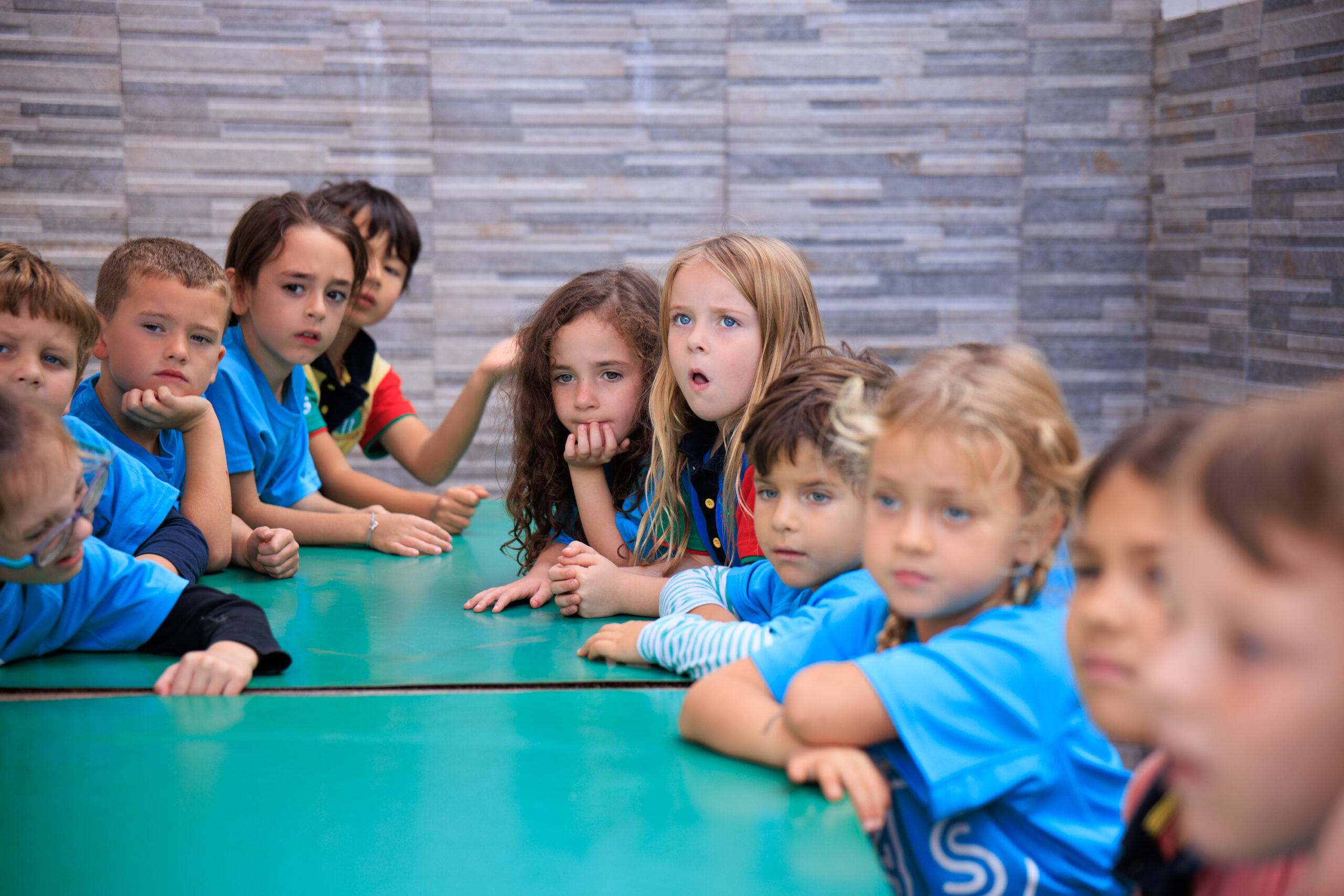 Preschool kids in the classroom