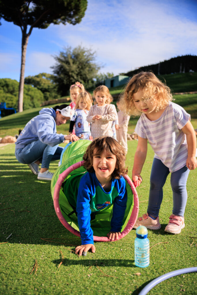 Through the hoop - Pre School children