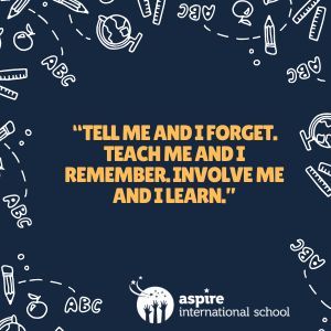 tell me and i forget. teach me and i remember. involve me and i learn.