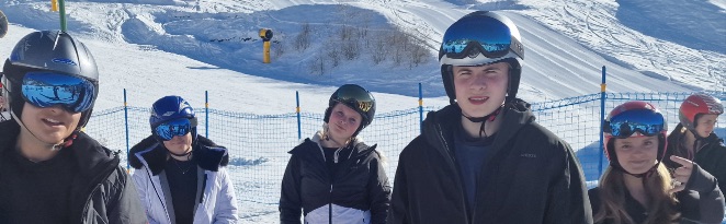 skiing in the italian alps